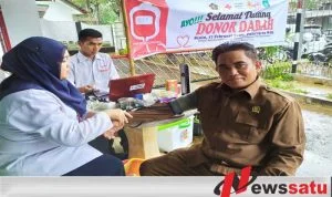 Wakil Ketua Komisi II DPRD Bondowoso Ikuti Donor Darah Di HPN Dan HUT PWI Ke 74