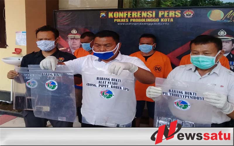 Polres Probolinggo Amankan 1 Pengedara dan 2 Orang Budak Narkoba