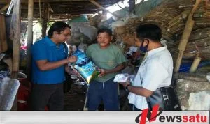 Covid-19, PWI Sumenep Bersama HIPO Bagi-bagi Sembako