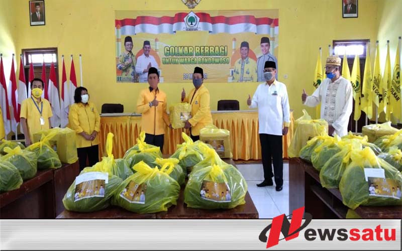 Partai Golkar Bondowoso Bagikan Ribuan Bingkisan Pada Seluruh Kader