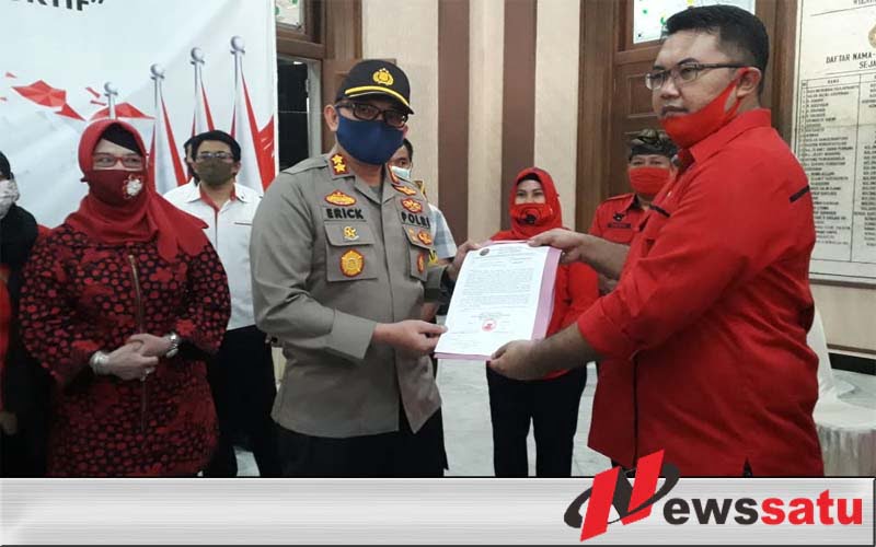 Benderanya Dibakar, DPC PDIP Bondowoso Lapor Ke Polres