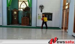 Sambut Idul Adha, Satgas Ponpes Dengan Gerakan Desinfektan