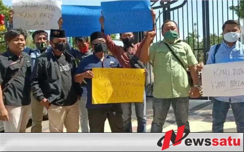 Desak Usut Kekerasan di Lampung, Jurnalis Pamekasan Gelar Aksi