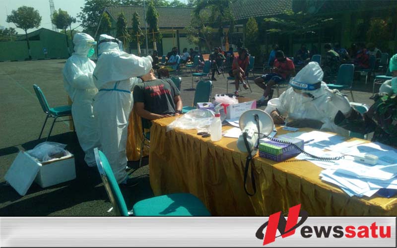 80 Prajurit Korem Jalani Swab Test Di Surabaya