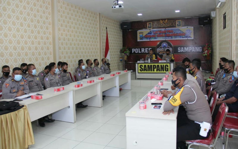 Kapolres Sampang Pimpin Latihan Pra Ops Zebra Semeru 2020