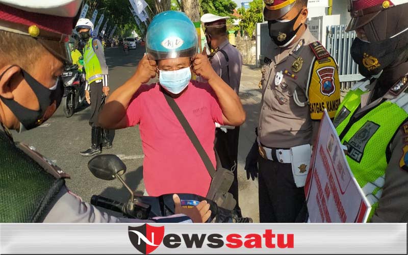 Satlantas Pamekasan Razia Pelanggaran Prokes dan Lalin