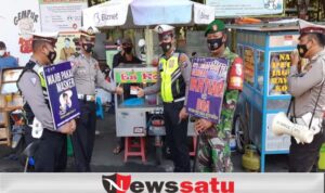 TNI Polri Di Kota Probolinggo Kampanyekan Wajib Pakai Masker