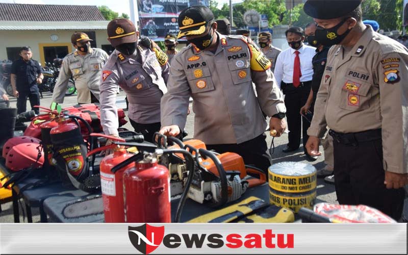 Polres Gelar Pasukan Antisipasi Bencana di Pamekasan