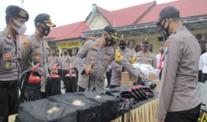 Polres SampangApel Kesiapan Pasukan dan Peralatan Dalmas Jelang Pilkada Serentak