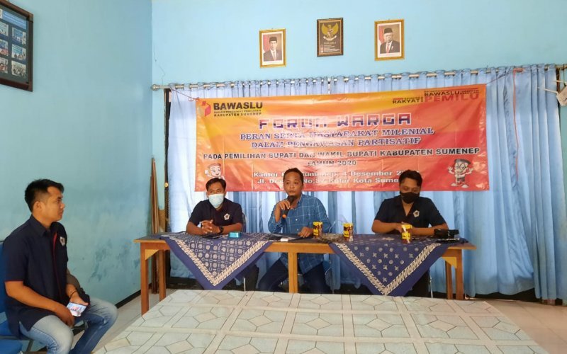 H-5 Pilkada Serentak, Bawaslu Sosialisasi Pengawasan Pada Wartawan Di PWI Sumenep