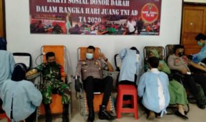 Hari Juang TNI AD 2020, Prajurit Di Sampang Donorkan Darah