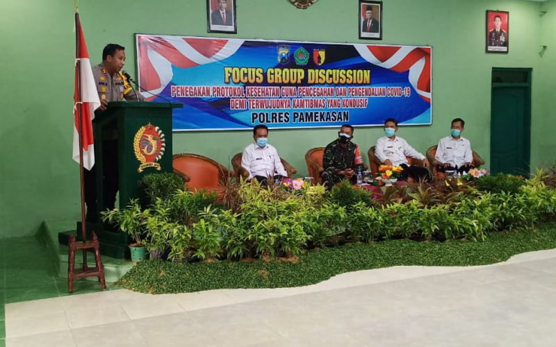 Sinergi penanganan Covid-19, TNI Polri Gelar FGD di Pamekasan