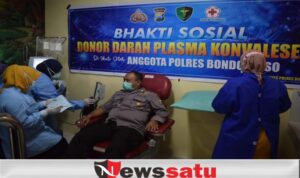 Personel Polres Bondowoso Donor Plasma Konvalesen