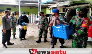 TNI-Polri di Pamekasan Kawal Ketat Pendistribusian Vaksin Covid-19 Hingga Kecamatan