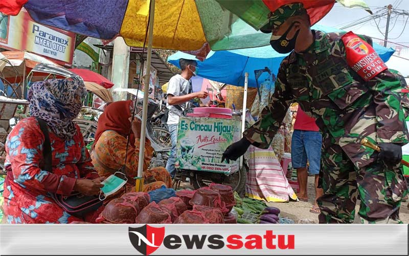 Dandim dan Kapolres Pamekasan Blusukan Masker