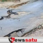 Akses Jalan Kecamatan Di Sampang Amblas
