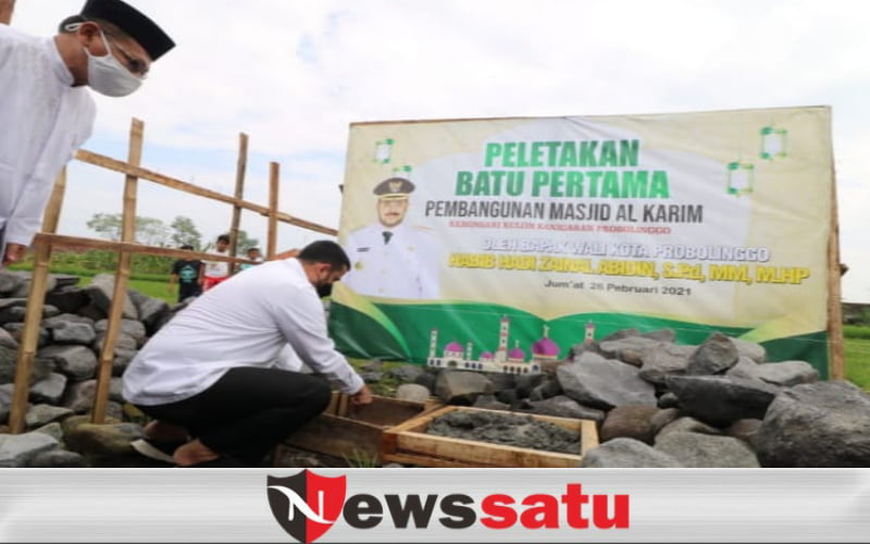 Walikota Probolinggo Lakukan Peletakan Batu Pertama Di Masjid Al-Karim
