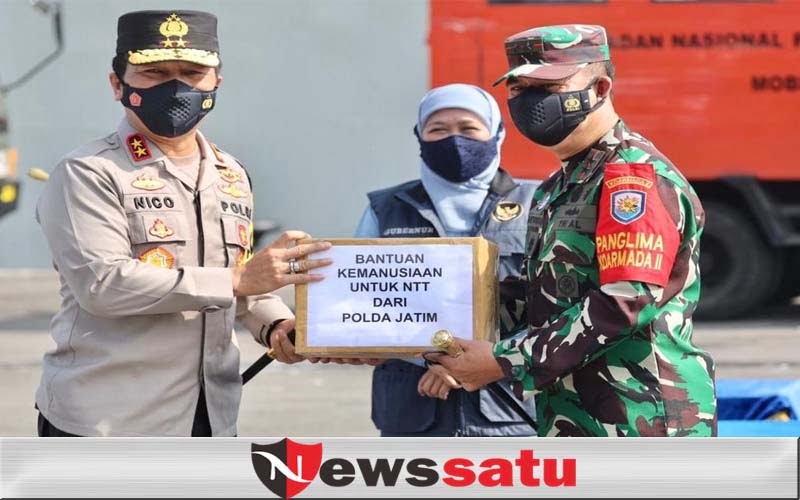 Forkopimda Jatim Kirim Sembako Dengan KRI Tanjung Kambani 971 Ke NTT