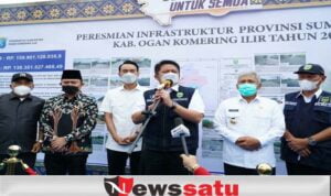 Gubernur Sumsel Resmikan Kegiatan Infrastruktur Kabupaten OKI