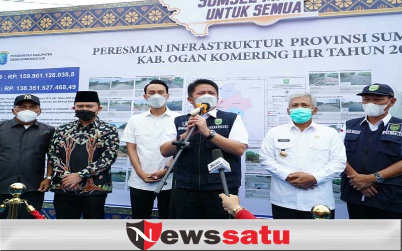 Gubernur Sumsel Resmikan Kegiatan Infrastruktur Kabupaten OKI