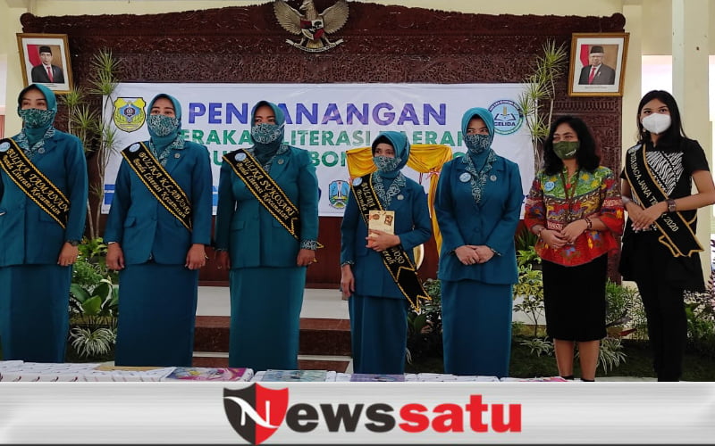 Pertisipasi Pencanangan Gerakan Literasi Bank Jatim Berikan Ratusan Buku