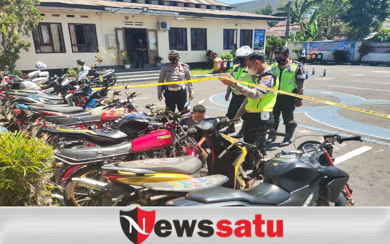 Satlantas Polres Bondowoso Amankan Puluhan Motor Dari Balap Liar