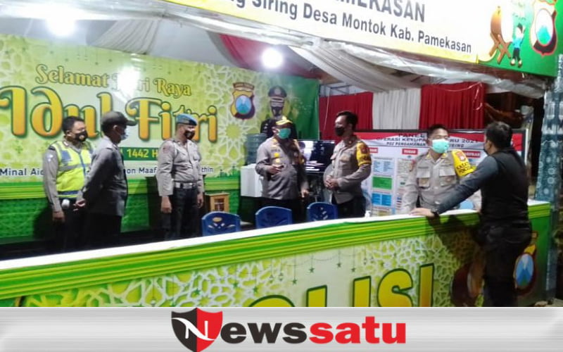 Ini Pesan Kapolres Saat Tinjau Pos Pengamanan dan Pelayanan Ops Ketupat Semeru Pamekasan