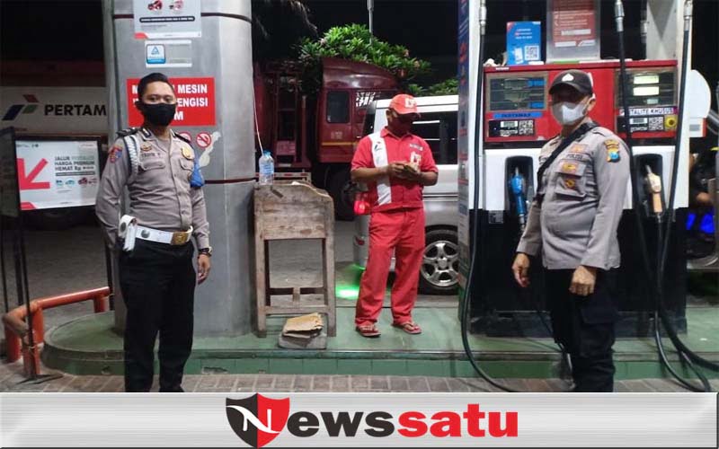 Jaga Kamtibmas di Objek Vital, Polisi Patroli ke SPBU Tlanakan Pamekasan