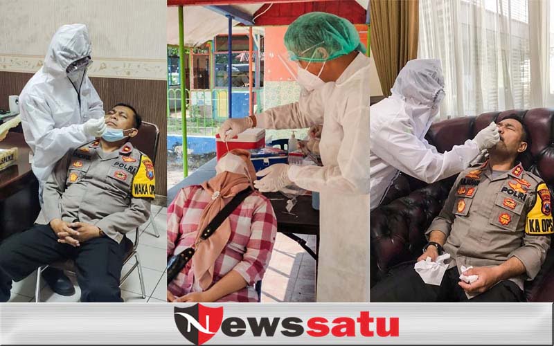 Ratusan Personil Ops Ketupat Semeru 2021 Polres Probolinggo Kota Jalani Swab PCR