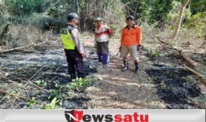 Antisipasi Kebakaran Lahan, Polsek Blusukan ke Ladang Warga Pamekasan