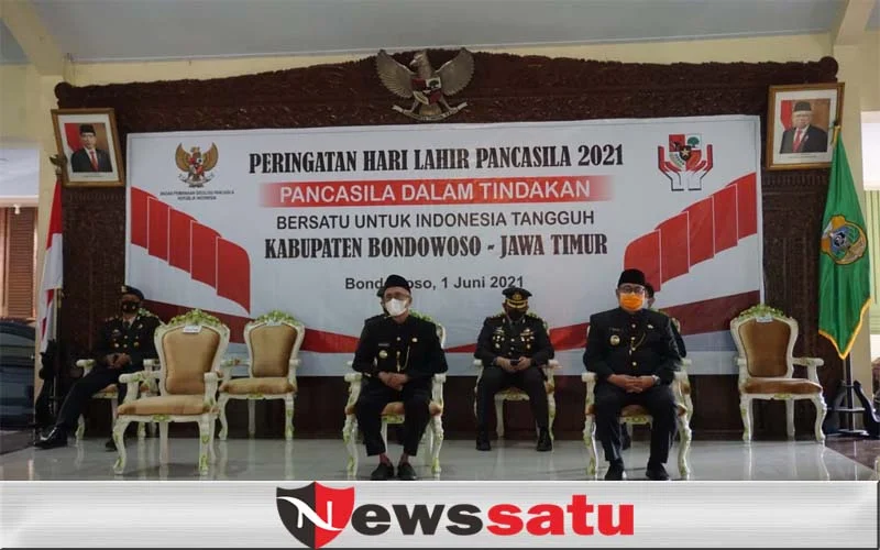 Bupati dan wabup Bondowoso Peringati Hari Lahir Pancasila Secara Virtual