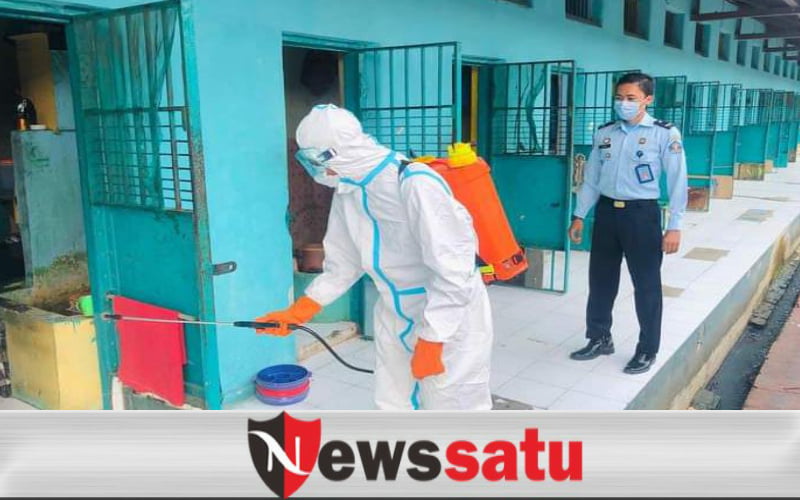 Tak Ingin Kecolongan Covid-19, Lapas Kelas IIA Pamekasan Kembali Lakukan Desinfeksi