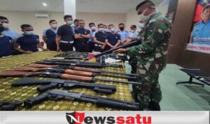 Kompi A Mekanis 516 Bantu Cek Senpi Personil dan Senjata Lapas Kelas IIA Pamekasan