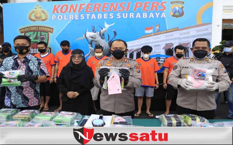 Satresnarkoba Polrestabes Surabaya Amankan 20,5 Kg Sabu