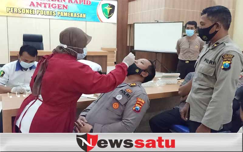 Seluruh Personil Polres Pamekasan Dirapid Test Antigen