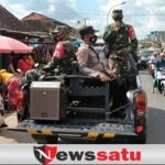 Tim Koramil Dan Polsek Palengaan Woro-woro Keliling Kampung Menghimbau Warga Bermasker