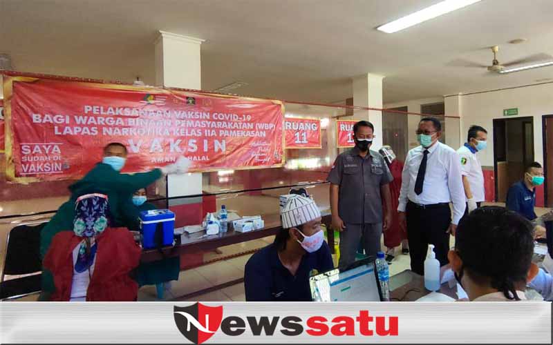 256 WBP Lapas Narkotika Kelas IIA Pamekasan Divaksinasi Covid-19 Tim Polres dan Pemkab Pamekasan