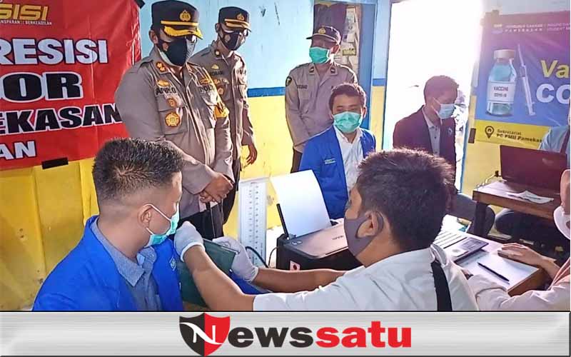 Kapolres Pamekasan Pantau Vaksinasi Secara Door To Door Serbu Aktivis PMII Pamekasan
