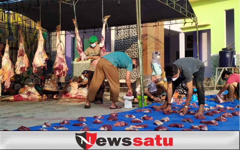 Takmir Masjid Muttaqin Laden Berkurban dengan Prokes Ketat