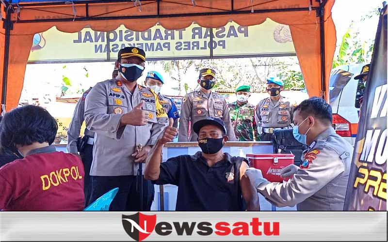 Vaksin Mobile Presisi Sasar Pengunjung Pasar Kolpanjung