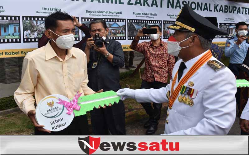 Di Hari Merdeka, Belasan Keluarga di OKI Terima Rumah Layak Huni