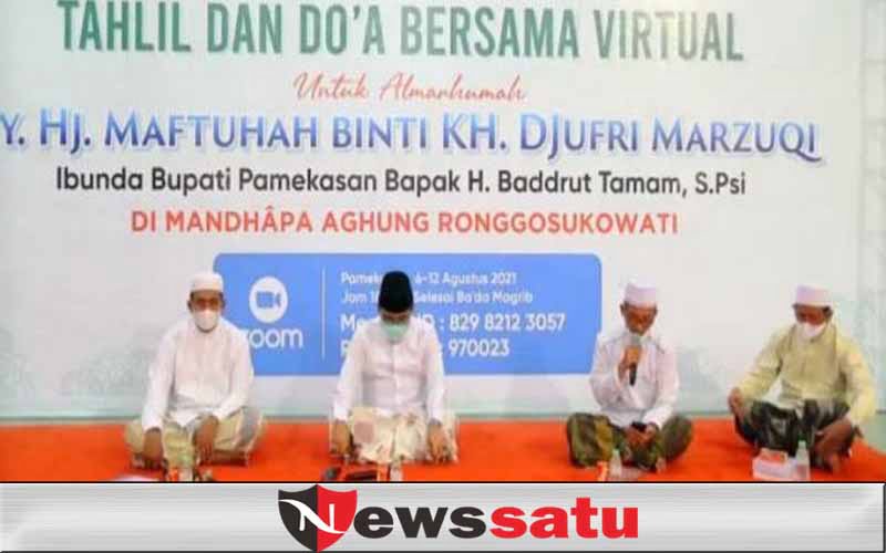 Doa Bersama Secara Virtual di Pamekasan, untuk Ibunda Bupati H Baddrut Tamam