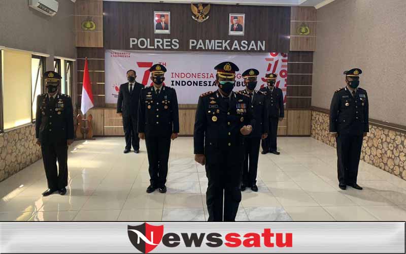 Kapolres Pamekasan, Meriahkan Kemerdekaan RI Dengan Semangat Prokes dan Bansos