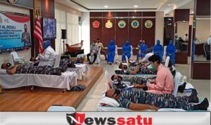 Lanal Palembang Bersama PMI Adakan Donor Darah Plasma Konvalescent dan Donor Darah Maritim