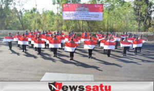 Polres Pamekasan Apel Gerakan Kebangsaan, Polda Jatim Tebar 76000 Bendera Merah Putih