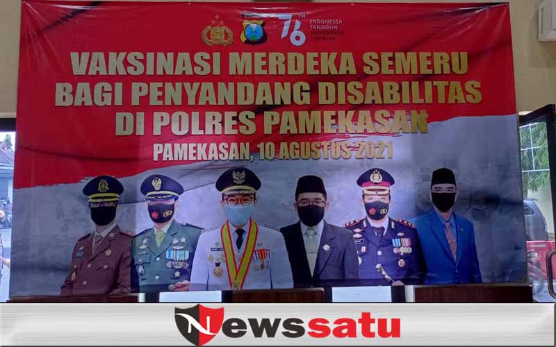 Polres Pamekasan Gencarkan Vaksinasi Merdeka Semeru Khusus Disabilitas