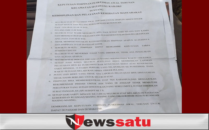 Diduga Buat Aturan Sendiri Pimpinan Puskesmas ini Terkesan Arogan
