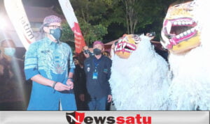 Dua Singo Ulung Sambut Kedatangan Menparekraf RI