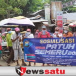 Pasar Kolpajung Disasar Sosialisasi Ops Patuh dan Pembagian Masker Satlantas Pamekasan