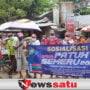 Pasar Kolpajung Disasar Sosialisasi Ops Patuh dan Pembagian Masker Satlantas Pamekasan
